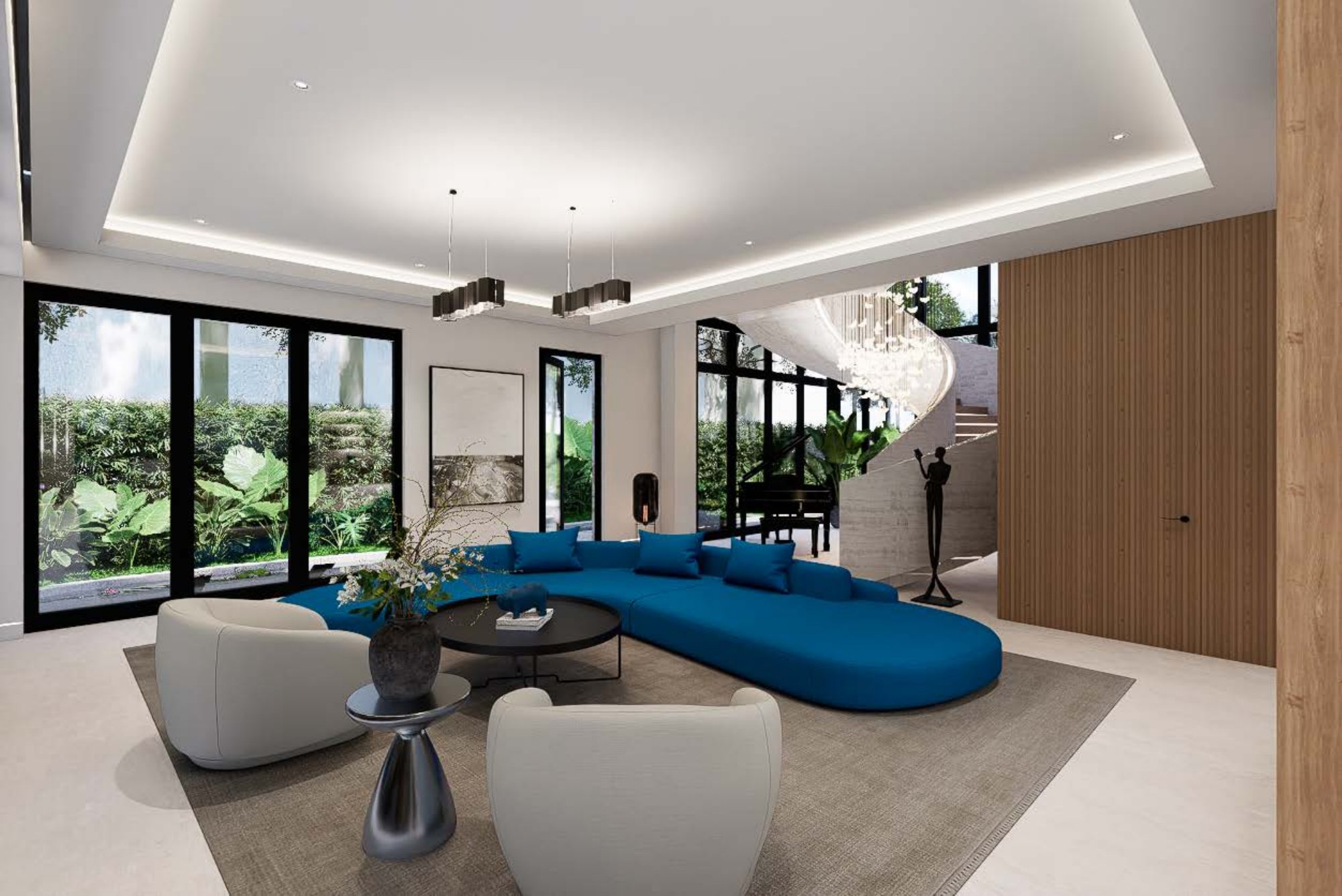 Branching Out, a Miami Beach gut renovation rendering by Debowsky Design Group