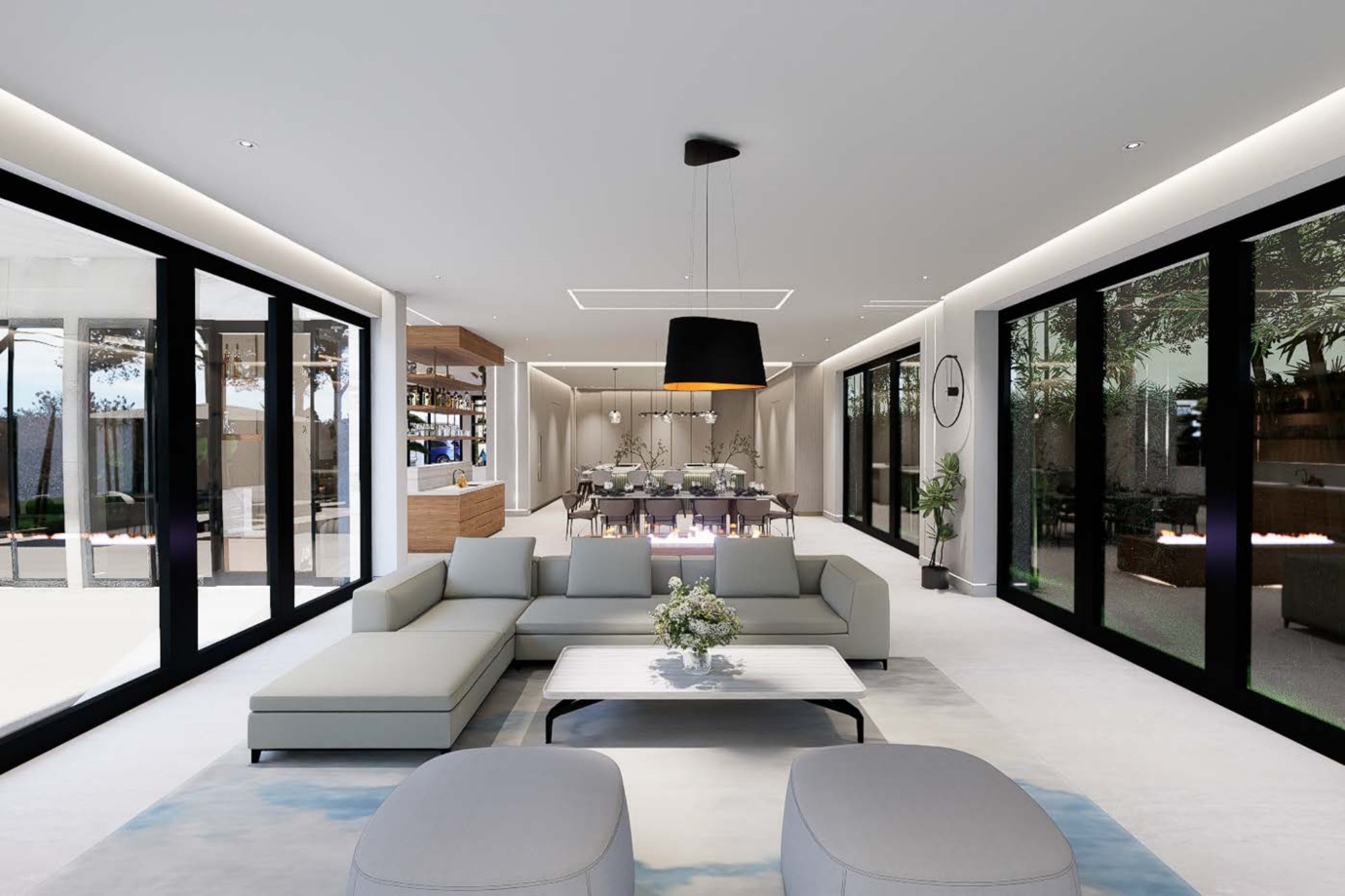 Branching Out, a Miami Beach gut renovation rendering by Debowsky Design Group