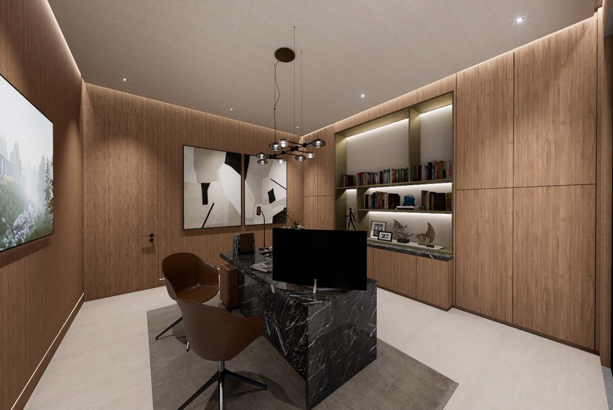 Branching Out, a Miami Beach gut renovation rendering by Debowsky Design Group