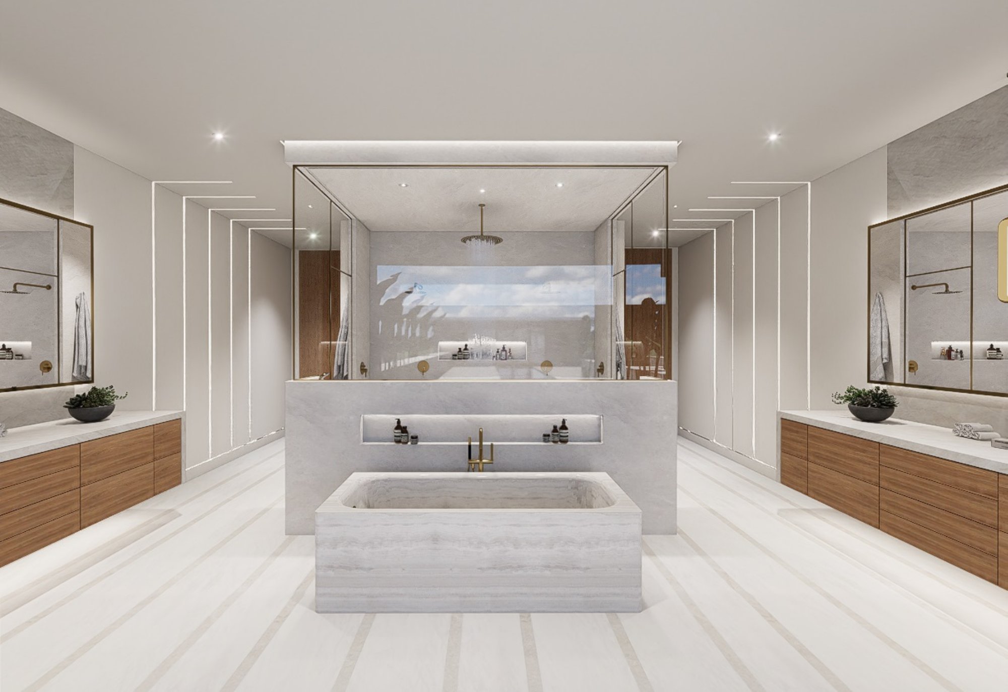 Branching Out, a Miami Beach gut renovation rendering by Debowsky Design Group
